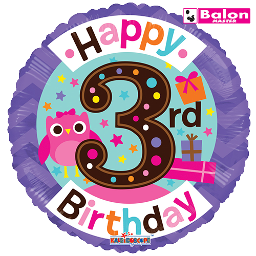 3rd birthday girl 18in