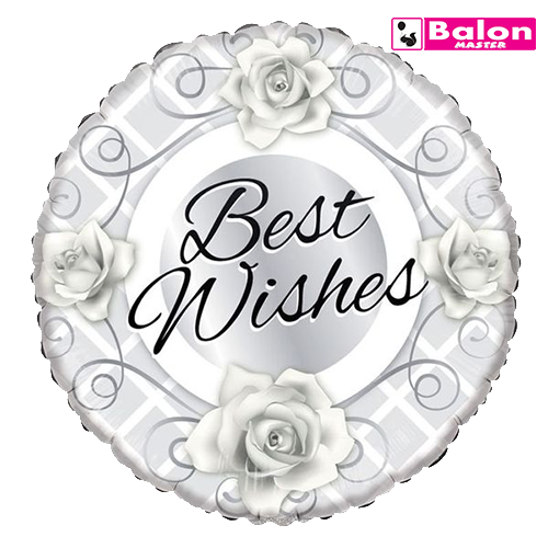 Best wishes silver roses 18in