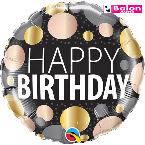 Birthday big metallic dots 18in