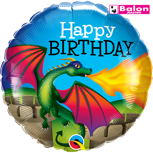 Birthday mythical dragon 18in