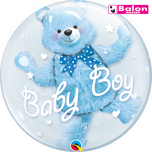 Baby blue bear double bubble 24in
