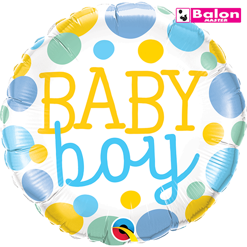 Baby boy dots 18in