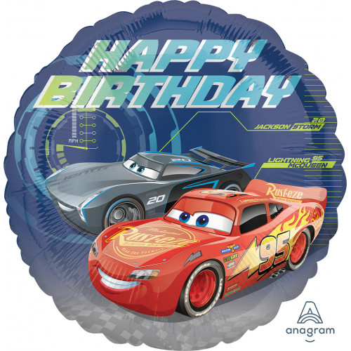 Cars 3 happy birthday 18in