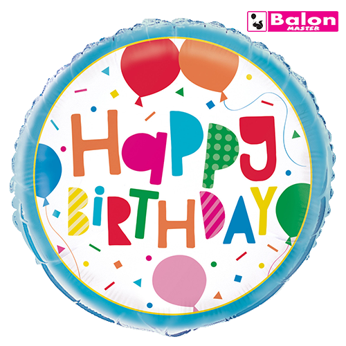 Colourful balloons 18in
