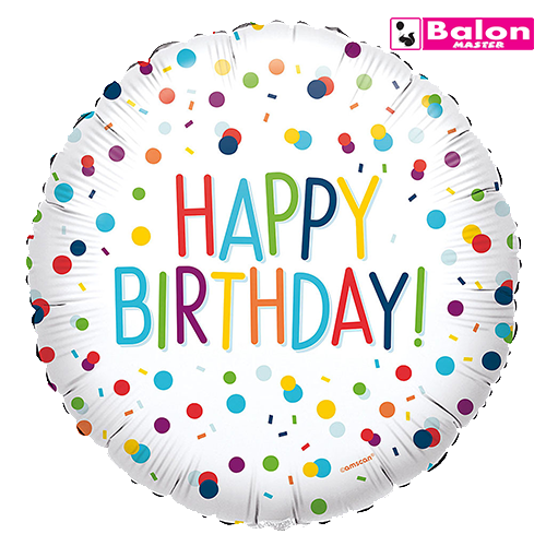 Confetti birthday 18in