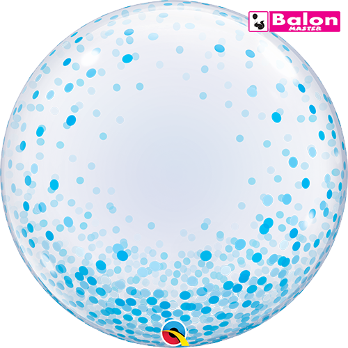 Confetti dots blue deco 24in