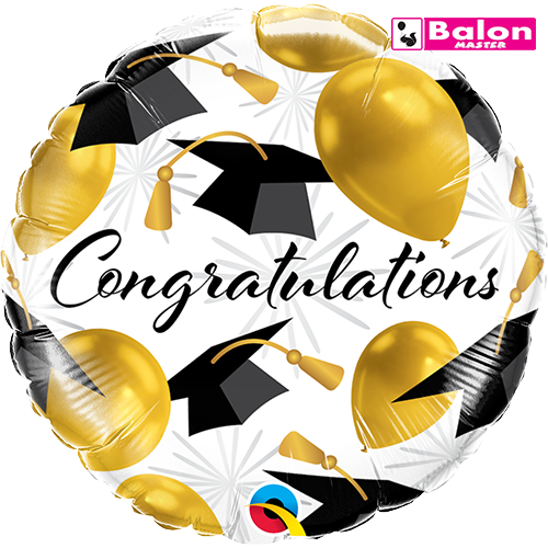 Congratulations gold balloons 18in
