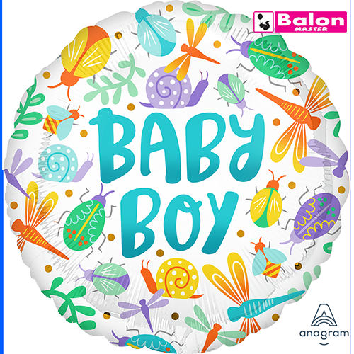 Baby boy watercolor 18in