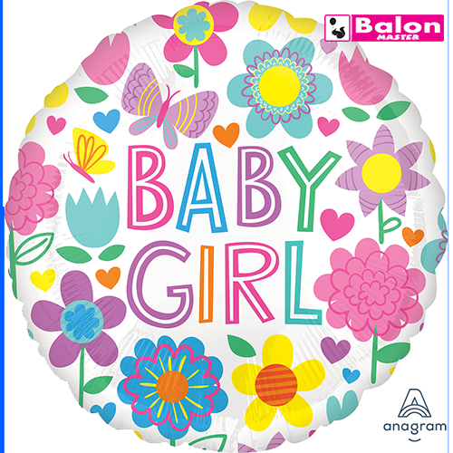 Baby girl floral butterfly 18in