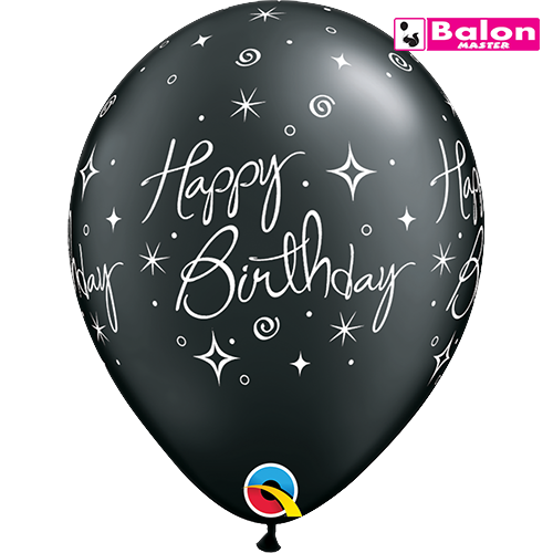 Gumeni birthday elegant sparkles and swirls 11in