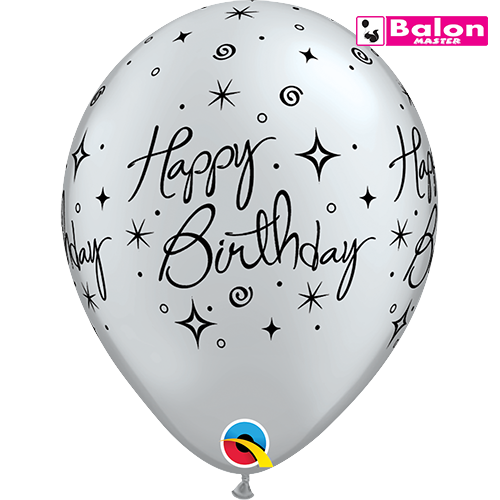 Gumeni birthday elegant sparkles and swirls 11in