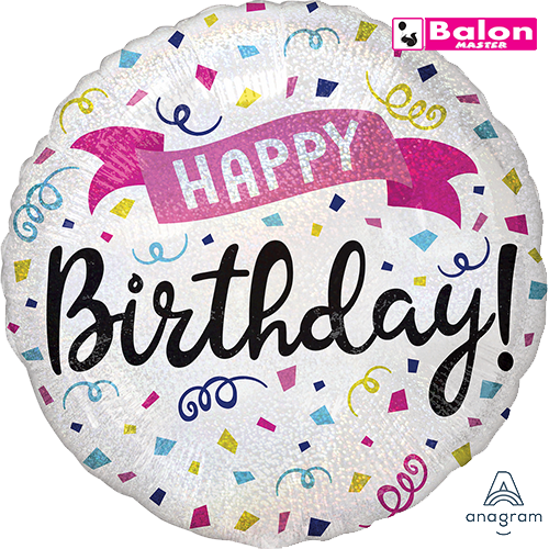 Happy birthday sparkle banner 18in