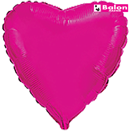 Heart fuchsia 18in