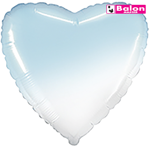Heart gradiente blue 18in