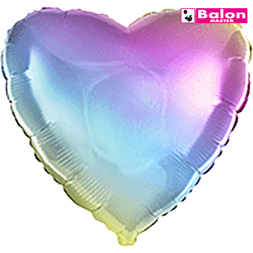 Heart gradiente pastel 18in
