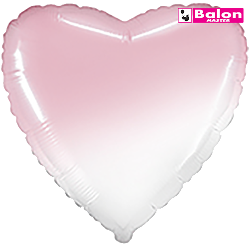Heart gradiente pink 18in