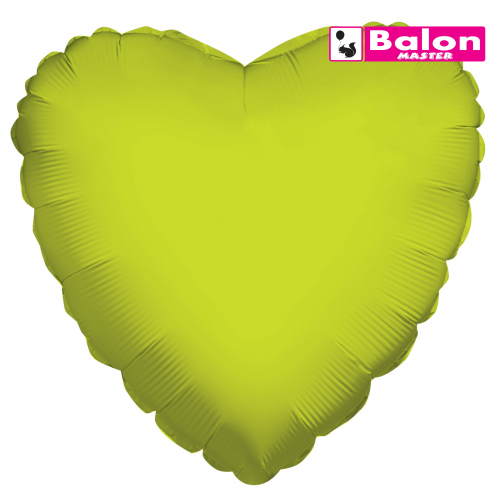 Heart lime green 18in