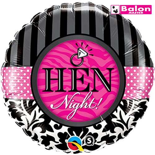 Hen night damask and stripes 18in