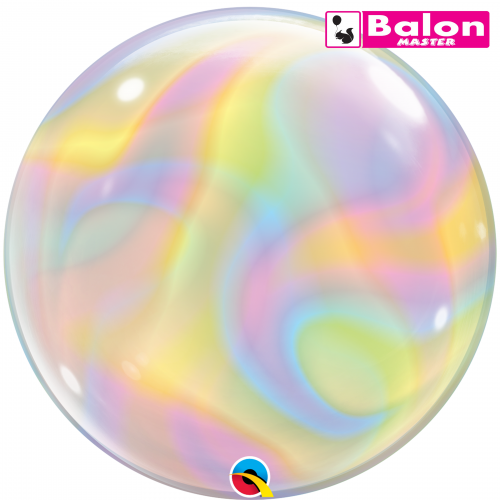 Iridescent swirls bubble 22in