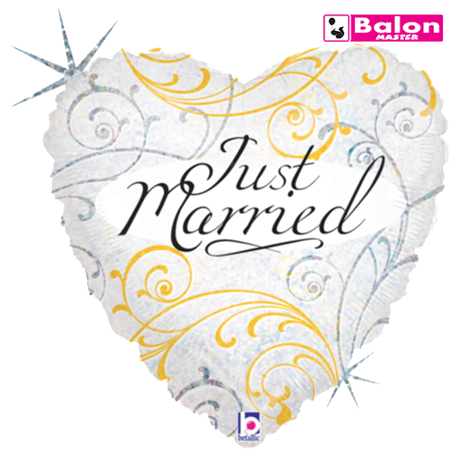 Just married filigree 18in