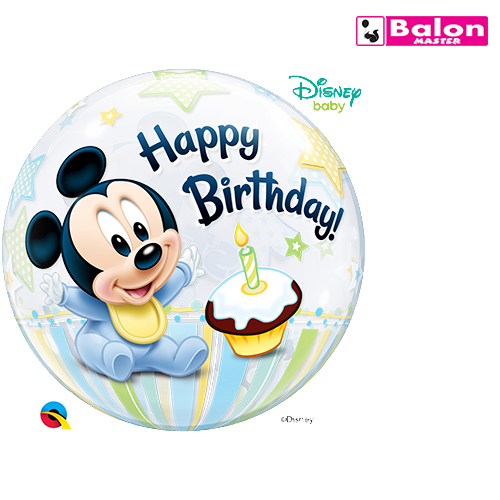 Mickey mouse 1st birthday bubble 22in