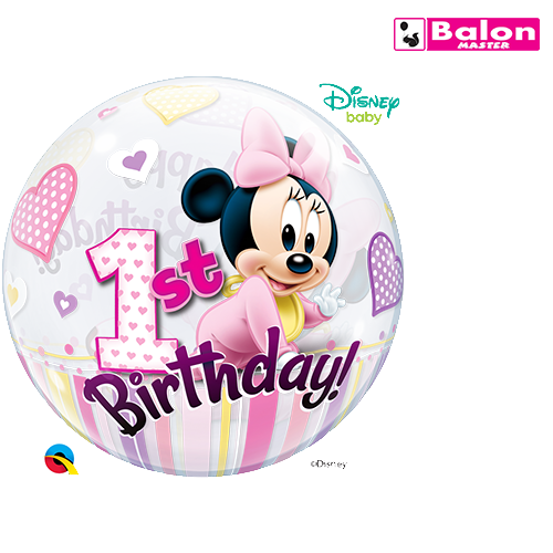 Minnie Mouse 1st birthday bubble 22in