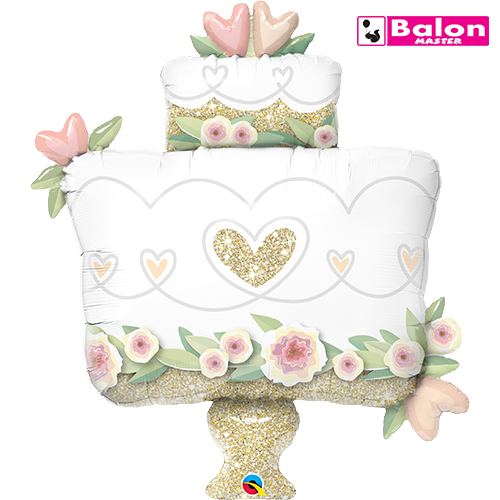 Oblik glitter gold wedding cake