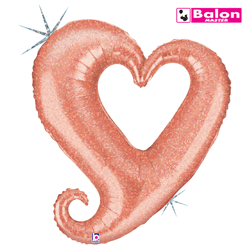Oblik rose gold chain of hearts