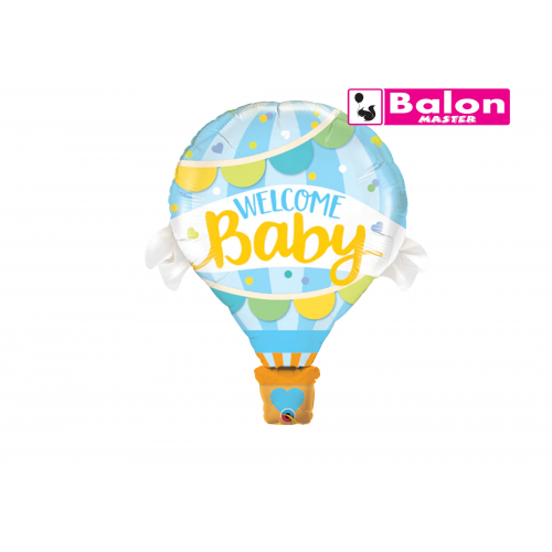 Oblik Welcome baby plavi balon