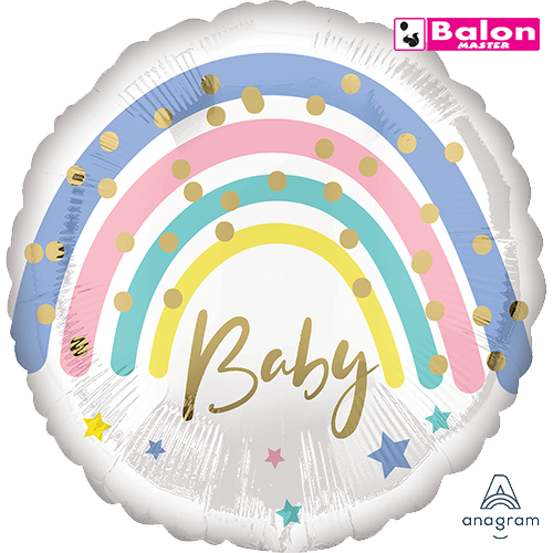 Pastel rainbow baby 18in