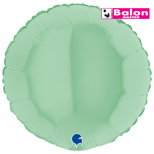 Round matte green 18in